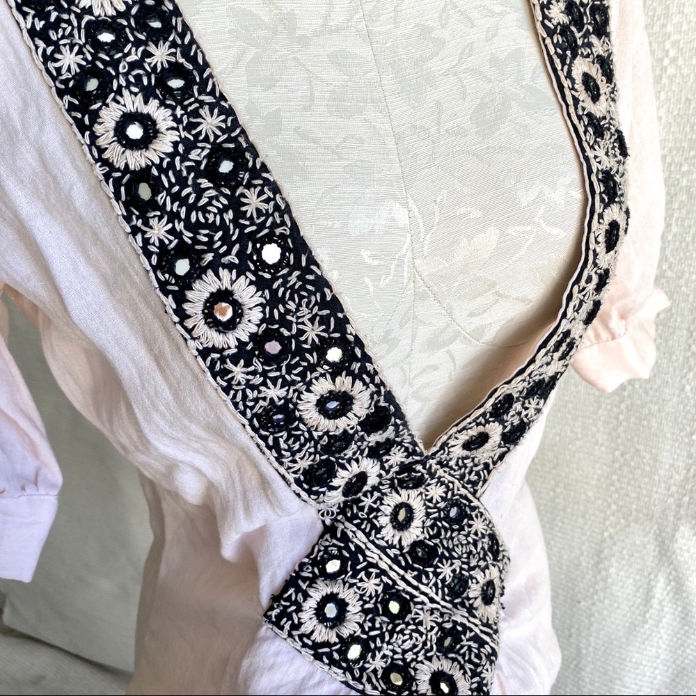 Alice McCall Plunging Embellished Boho Mini Dress - Picture 2 of 8